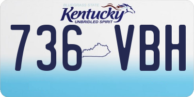 KY license plate 736VBH
