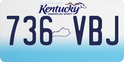 KY license plate 736VBJ
