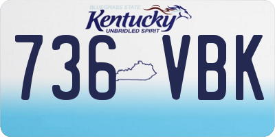 KY license plate 736VBK