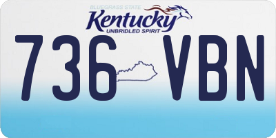 KY license plate 736VBN
