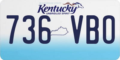 KY license plate 736VBO