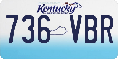KY license plate 736VBR