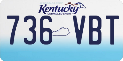 KY license plate 736VBT