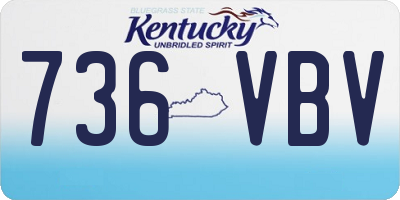 KY license plate 736VBV