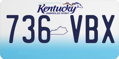 KY license plate 736VBX