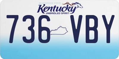 KY license plate 736VBY