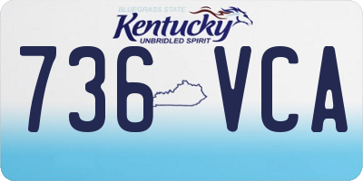 KY license plate 736VCA