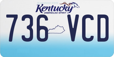 KY license plate 736VCD