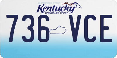 KY license plate 736VCE