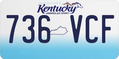 KY license plate 736VCF