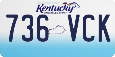 KY license plate 736VCK