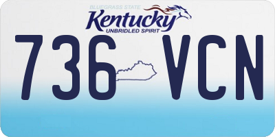 KY license plate 736VCN