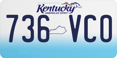 KY license plate 736VCO
