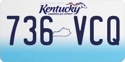 KY license plate 736VCQ