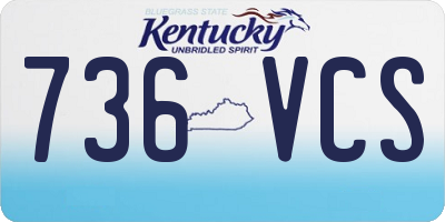 KY license plate 736VCS