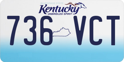 KY license plate 736VCT