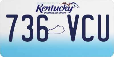 KY license plate 736VCU