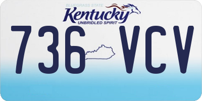 KY license plate 736VCV