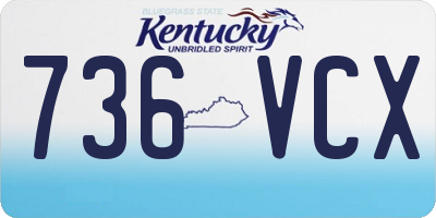 KY license plate 736VCX