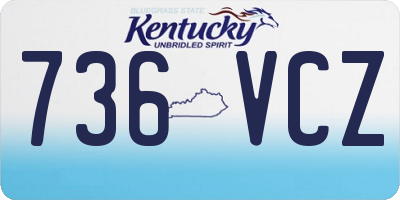 KY license plate 736VCZ