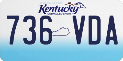 KY license plate 736VDA