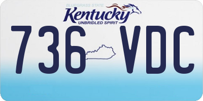 KY license plate 736VDC