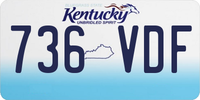 KY license plate 736VDF