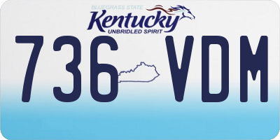 KY license plate 736VDM