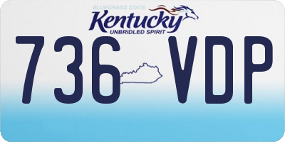 KY license plate 736VDP