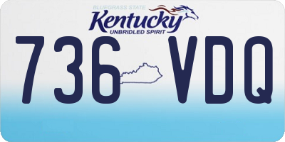 KY license plate 736VDQ