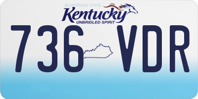 KY license plate 736VDR