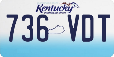 KY license plate 736VDT