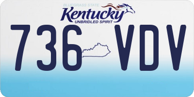 KY license plate 736VDV