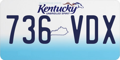 KY license plate 736VDX