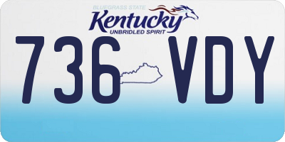 KY license plate 736VDY
