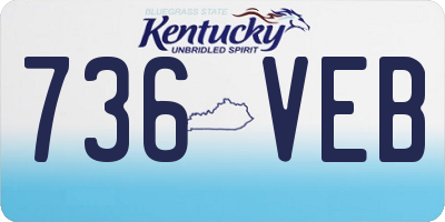 KY license plate 736VEB