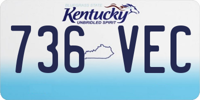 KY license plate 736VEC