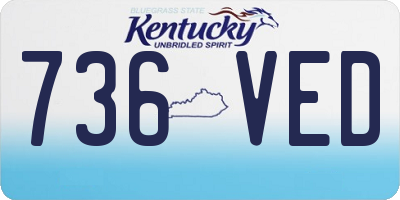 KY license plate 736VED