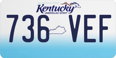 KY license plate 736VEF