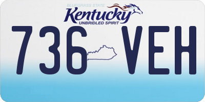 KY license plate 736VEH