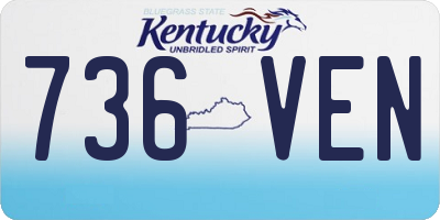 KY license plate 736VEN
