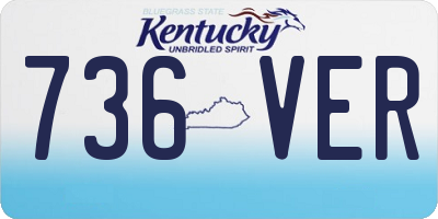 KY license plate 736VER