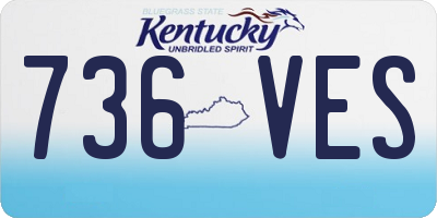 KY license plate 736VES