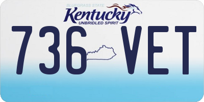 KY license plate 736VET