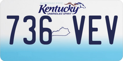 KY license plate 736VEV