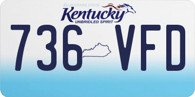 KY license plate 736VFD