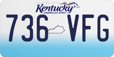 KY license plate 736VFG