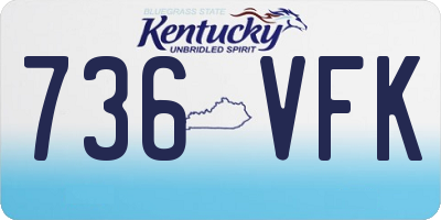 KY license plate 736VFK