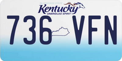 KY license plate 736VFN