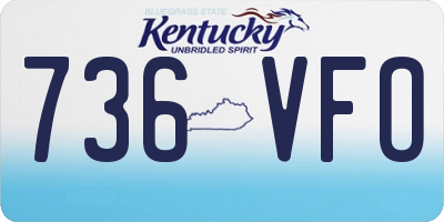 KY license plate 736VFO